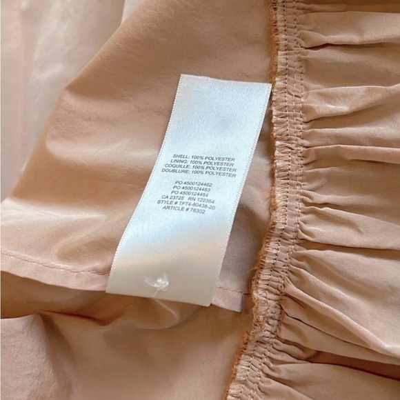 Wilfred By Aritzia Satire Dress Tiered Size Medium Light Peach Pink - Picture 10 of 10